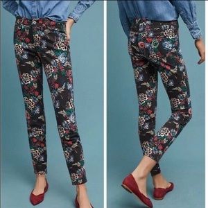 Pilcro floral skinny jeans